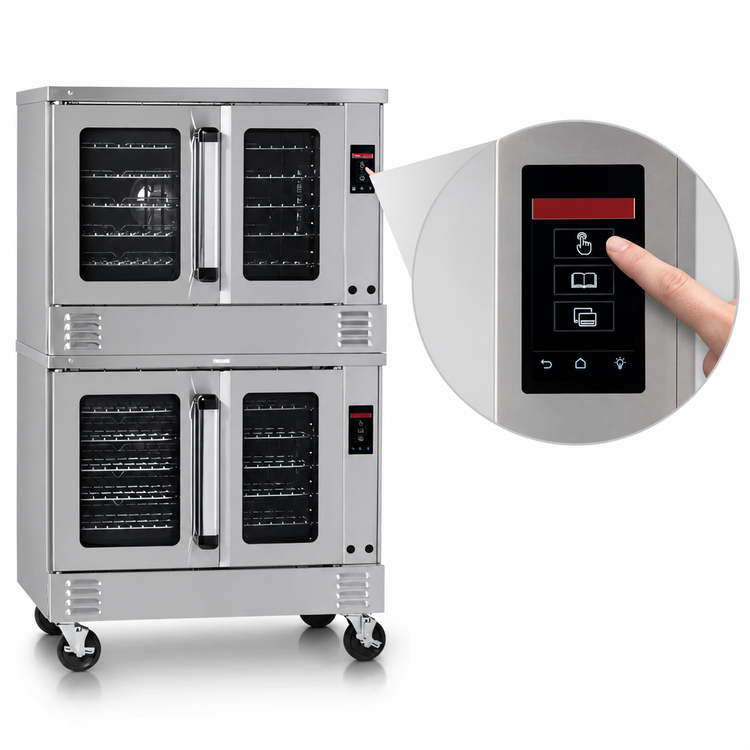 Product image #3 for Southbend Platinum Full-Size Standard-Depth Double-Deck Gas Convection Oven, Touchscreen Controls, Independent Doors