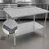 Thumbnail image #3 for John Boos Stallion 48-Inch x 30-Inch Stainless Steel Top Work Table with 1-1/2-Inch Rear Up-Turn and Undershelf