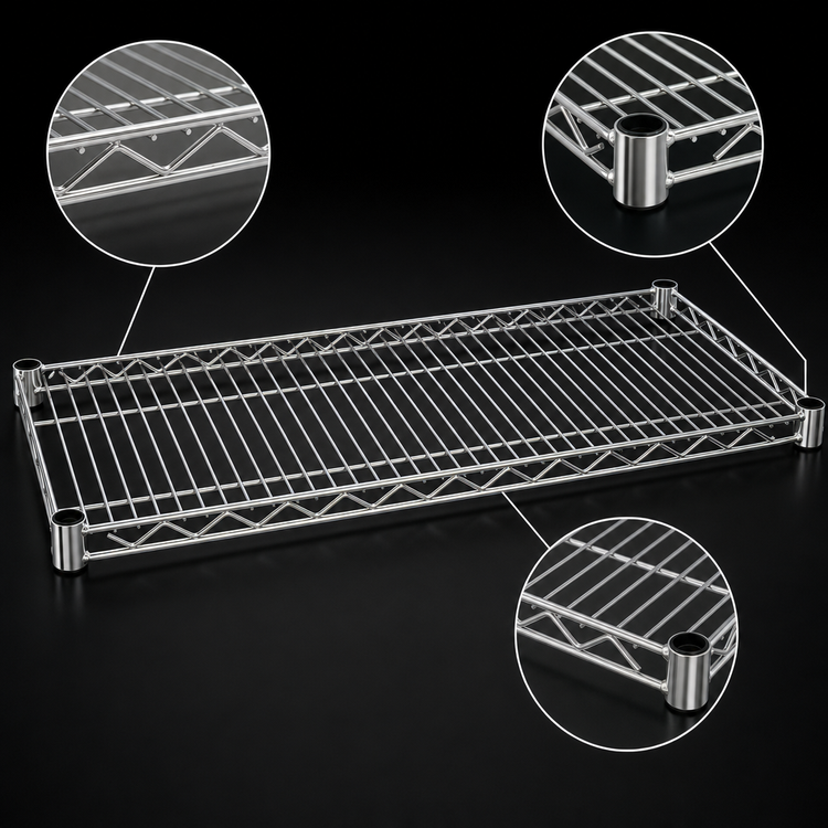 Product image #3 for Eagle Group QuadTruss 36" x 30" Stainless Steel Wire Shelf, 800 lb Capacity