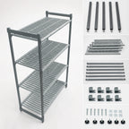 Thumbnail image #3 for Cambro Camshelving® Basics Plus CBU185472V4580 4-Tier Vented Polymer Starter Shelving Unit, 18" Deep x 54" Wide x 72" High, Brushed Graphite