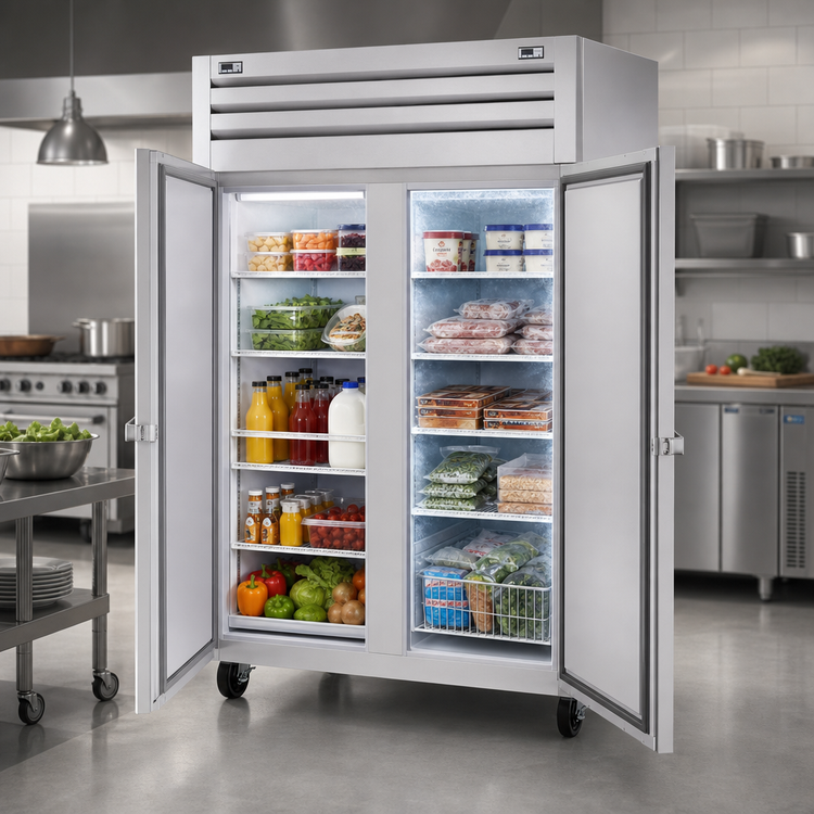 Product image #3 for True SPEC SERIES Two-Section Dual-Temperature Reach-In Refrigerator/Freezer with Stainless Steel Doors