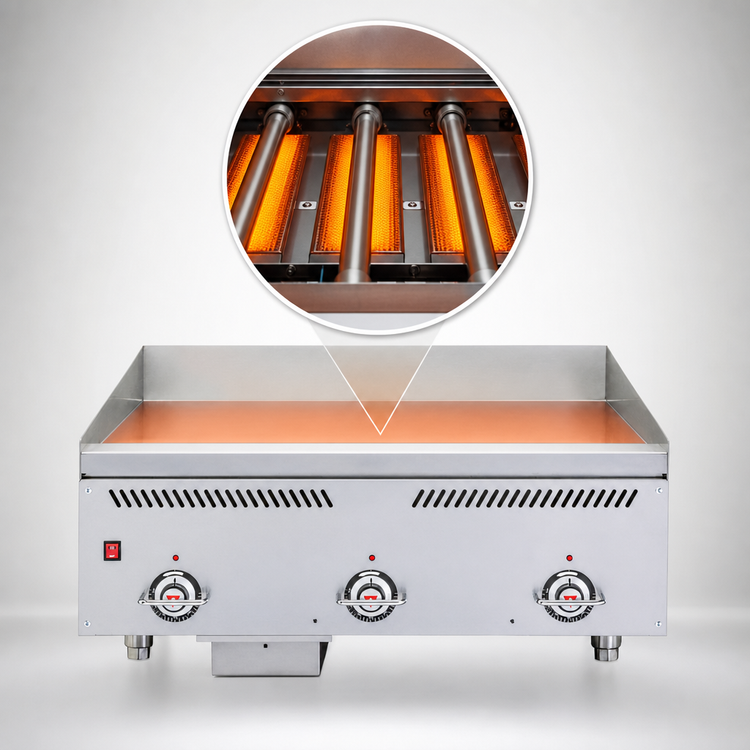 Product image #4 for Vulcan IRX Technology 48-Inch Countertop Gas Heavy Duty Griddle with 1-Inch Chrome Plate