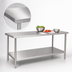 Thumbnail image #3 for Heavy-Duty 48 Inch x 24 Inch Stainless Steel Work Table with Undershelf and Adjustable Bullet Feet