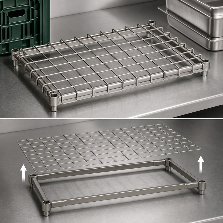Product image #3 for EagleGard 48 x 18-Inch Dunnage Shelf with Removable Wire Mat Assembly