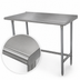 Thumbnail image #3 for Advance Tabco 84-Inch x 36-Inch 16 Gauge 304 Stainless Steel Open Base Work Table with 1-1/2-Inch Rear Up-Turn
