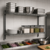 Thumbnail image #3 for Eagle Group 48 Inch x 12 Inch Stainless Steel Cantilever Wire Shelf with 1 Inch Wraparound Ledge