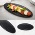 Thumbnail image #3 for American Metalcraft Naturals Oval Melamine Serving Board, Black Marble Pattern, 25-1/2 x 10-1/4 Inches