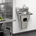 Thumbnail image #3 for MicroGard Wall-Mount Stainless Steel Hand Sink with Battery-Powered Electronic Eye Gooseneck Faucet