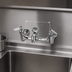 Thumbnail image #3 for T&S Brass 8-Inch Wall Mount Service Sink Faucet with Vacuum Breaker Nozzle, Pail Hook, and Garden Hose Outlet