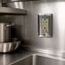 Thumbnail image #4 for GFI Duplex Backsplash Outlet with Stainless Face Plate, NEMA 5-20R