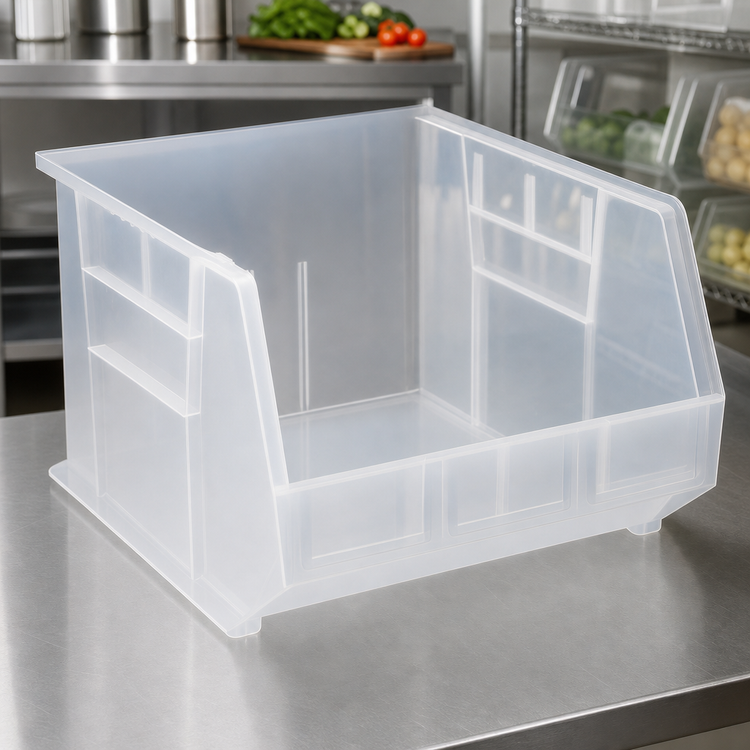 Product image #4 for Quantum Ultra Stack & Hang Clear Stackable Shelf Bin, 18 x 16-1/2 x 11 Inches