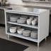 Thumbnail image #3 for Sapphire Manufacturing SMDC-2472 Enclosed Base Open Front Dish Cabinet with Adjustable Shelf, 72 x 24 x 36 Inches