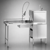 Thumbnail image #3 for Eagle Group Straight Soiled Dishtable with Left-to-Right Operation and 20 x 20 x 5 Inch Pre-Rinse Sink