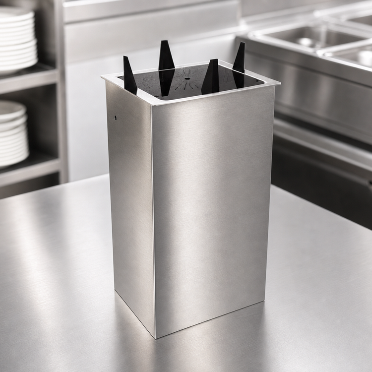 Product image #3 for Atlas Metal Unheated Drop-In Oval Platter Dispenser with Open Frame, 11-3/4 x 10-1/8 Inch Max Platter Size