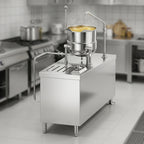 Thumbnail image #2 for Crown DMT-10 10 Gallon Direct Steam Tilting Kettle with 24" Cabinet Base and Faucet