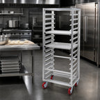 Thumbnail image #3 for Channel Manufacturing Lifetime Tough AXD2815 Extra-Heavy-Duty 15-Pan Side-Load Aluminum Bun Pan Rack, 29 x 18 x 70 in.