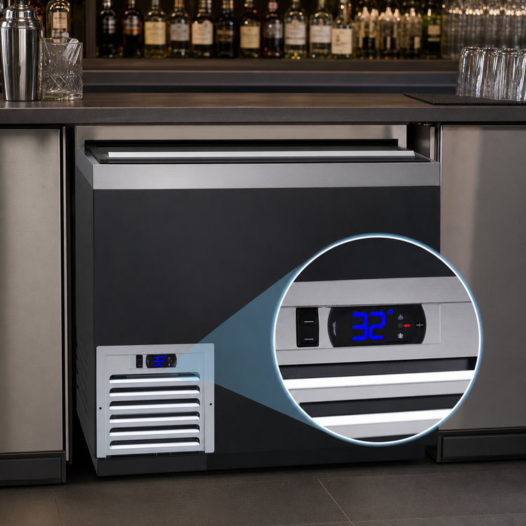 Product image #3 for Krowne MC36B 36-Inch Underbar Slide-Top Glass Froster with Self-Contained Refrigeration