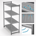 Thumbnail image #3 for Cambro Camshelving Basics Plus 4-Tier Vented Stationary Starter Shelving Unit, 21