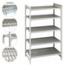 Thumbnail image #4 for Cambro Camshelving Premium Stationary 5-Tier Vented Starter Shelving Unit, 18 x 54 x 64 Inches, Speckled Gray