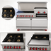 Thumbnail image #3 for American Range 48-Inch Commercial Gas Range with 4 Open Burners, 24-Inch Raised Griddle/Broiler, and 2 Space-Saver Ovens