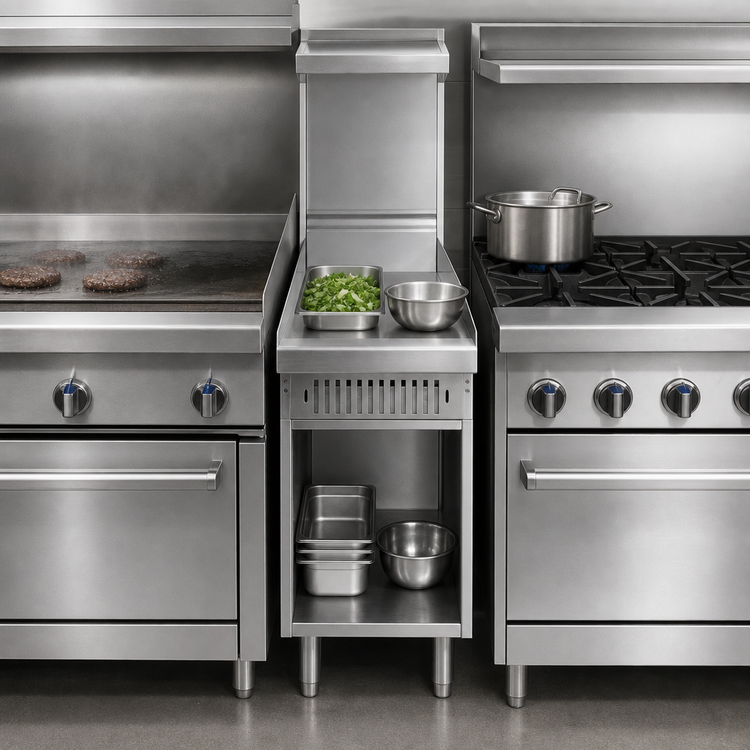 Product image #3 for Imperial Spec Series 18-Inch Heavy Duty Gas Spreader Cabinet with Open Cabinet Base and Bottom Shelf