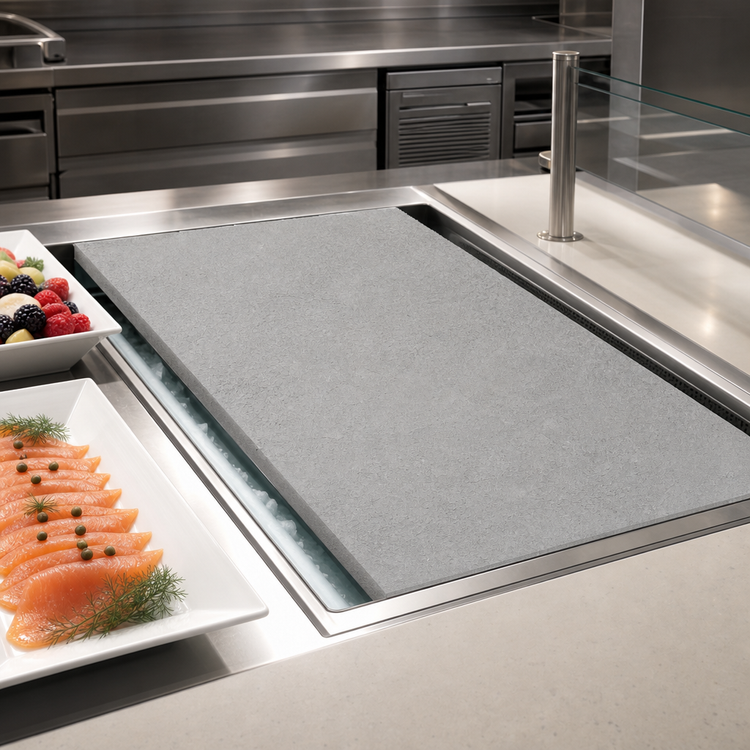 Product image #3 for Hatco CSSBR-4818 Built-In Simulated Stone Cold Shelf, 48 x 18 Inches, Remote Refrigeration