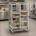 Thumbnail image #3 for Channel Manufacturing 465A Double-Section Cafeteria Tray Rack, 45 x 30 x 70 Inch, Aluminum, 80-Tray Capacity