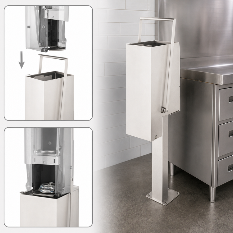 Product image #3 for Edlund Stainless Steel Pedestal Mounting Base for CM-1000 Can Crusher