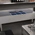 Thumbnail image #3 for Glastender 84-Inch Wide x 19-Inch Deep Three-Compartment Underbar Sink Unit with Dual Drainboards