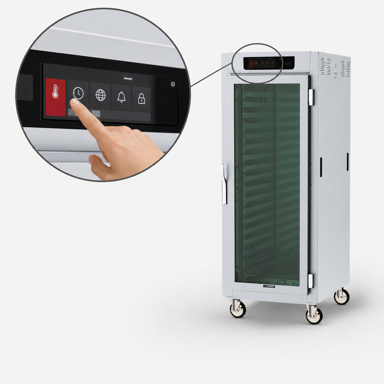 Product image #3 for Metro C5 8 Series Full-Height Pass-Thru Heated Holding Cabinet with Lip-Load Slides, 18-Pan Capacity, 120V