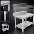Thumbnail image #3 for John Boos ADA Hydraulic Lift Stainless Steel Work Table with 5-Inch Backsplash, 48 x 30 Inches