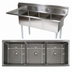 Thumbnail image #3 for John Boos E-Series 3-Compartment Sink with 18-Inch Left Drainboard, 68-1/2 Inch