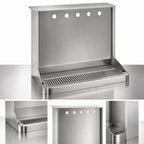 Thumbnail image #3 for Micro Matic USA SB520 22-Inch Underbar Draft Beer Dispenser Shell, Glycol-Cooled, 5 Faucet Holes, Brushed Stainless Steel