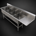 Thumbnail image #3 for John Boos Pro-Bowl 4-Compartment Stainless Steel Sink with Right Drainboard, 20