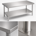 Thumbnail image #3 for John Boos Stallion 30 Inch x 18 Inch 18-Gauge 430 Stainless Steel Work Table with Adjustable Undershelf