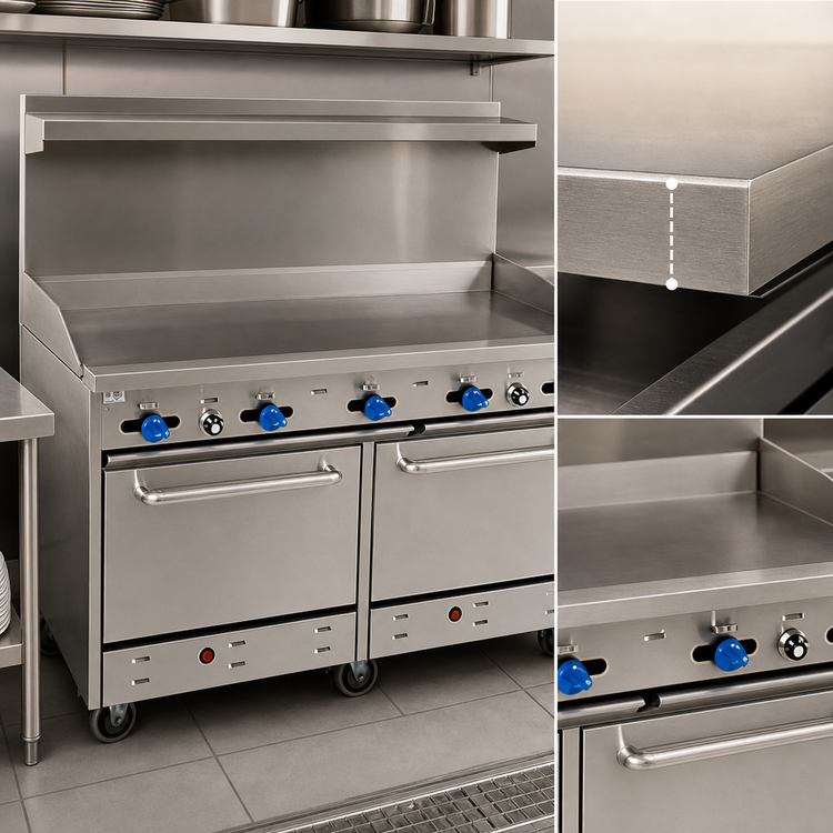 Product image #3 for Comstock-Castle 2F330-72 72-Inch Commercial Gas Range with Griddle and 2 Ovens
