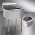 Thumbnail image #3 for Eagle Group One-Compartment Floor Model Utility Sink with 18 x 18 x 13-3/8-Inch Bowl, 430 Stainless Steel