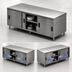 Thumbnail image #3 for BK Resources Dual Access Stainless Steel Chef Table Cabinet Base with Sliding Doors, 96 x 30 x 34-3/4 Inches