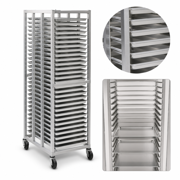 Product image #3 for Panco Mobile Front-Load Wire Pan Rack for 36 Full-Size 18 x 26 Pans