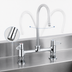 Thumbnail image #3 for equip 8-Inch Deck Mount Swivel Gooseneck Mixing Faucet with Ceramic Cartridges and Wrist Handles
