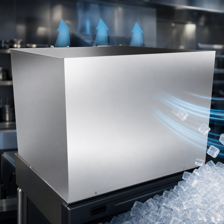 Product image #4 for Ice-O-Matic ICE Series 30-Inch Wide Modular Half Cube Ice Maker Head, Remote Cooled, 1,228 lb/Day