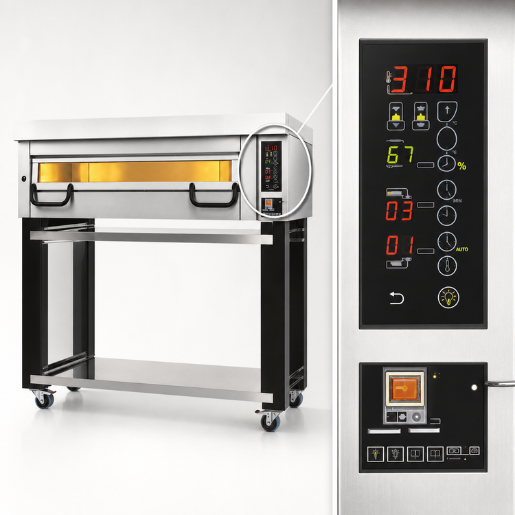 Product image #3 for PizzaMaster PM 741ED Single-Deck Electric Pizza Deck Oven with Ceramic Clay Stones