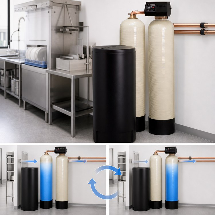 Product image #3 for Everpure CES-9500E-120 Commercial Twin Tank Water Conditioner