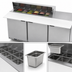 Thumbnail image #4 for Beverage-Air 72-Inch Three-Section Sandwich Prep Table with 17-Inch Cutting Board and 12-Pan Top
