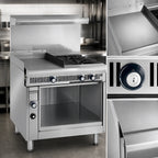 Thumbnail image #3 for Imperial (Middleby) Spec Series IHR-GT24-2-XB 36-Inch Gas Range with 24-Inch Thermostatic Griddle, 2 Open Burners, Open Cabinet Base