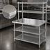 Thumbnail image #3 for AdjusTable Two-Tier Stainless Steel Work Surface System with Double Overshelves, 36 x 24 Inches
