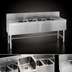 Thumbnail image #3 for Eagle Spec-Bar Four-Compartment Stainless Steel Underbar Sink Unit with Left Drainboard, 60 x 24 Inch