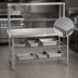 Thumbnail image #3 for Eagle AdjusTable One-Tier Stainless Steel Work Table with Adjustable Overshelf and Undershelves, 48 x 30 Inches