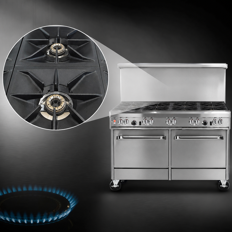 Product image #3 for Southbend Ultimate 60-Inch Gas Restaurant Range with 2 Non-Clog Burners, 48-Inch Griddle, and 2 Cabinet Bases