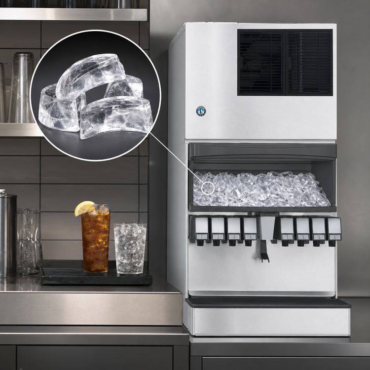 Product image #4 for Hoshizaki KMD-355MWJ Modular Crescent Cube Ice Maker, Water-Cooled, Self-Contained, 395 lb. per Day, 30-Inch Wide